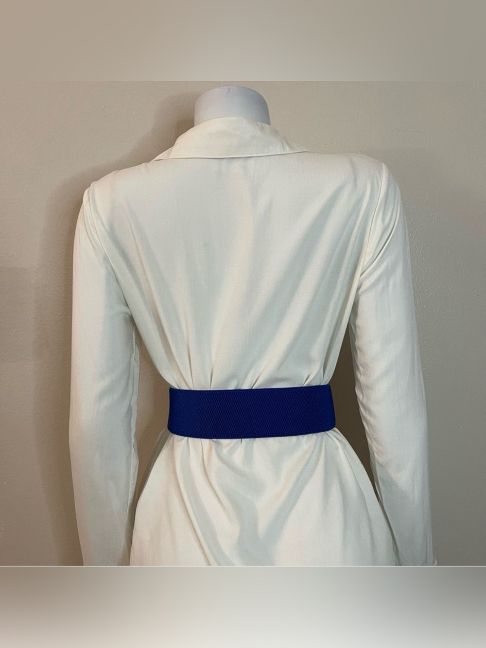 Royal blue elastic waistband belt - Picture 4 of 7